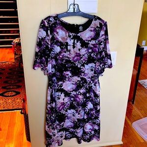 Gorgeous fall print a line dress